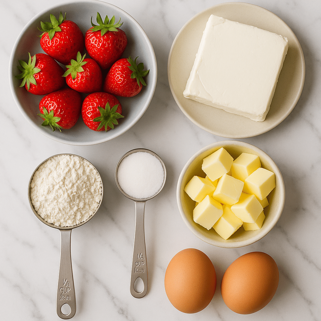 ingredients for strawberry cheesecake cookies