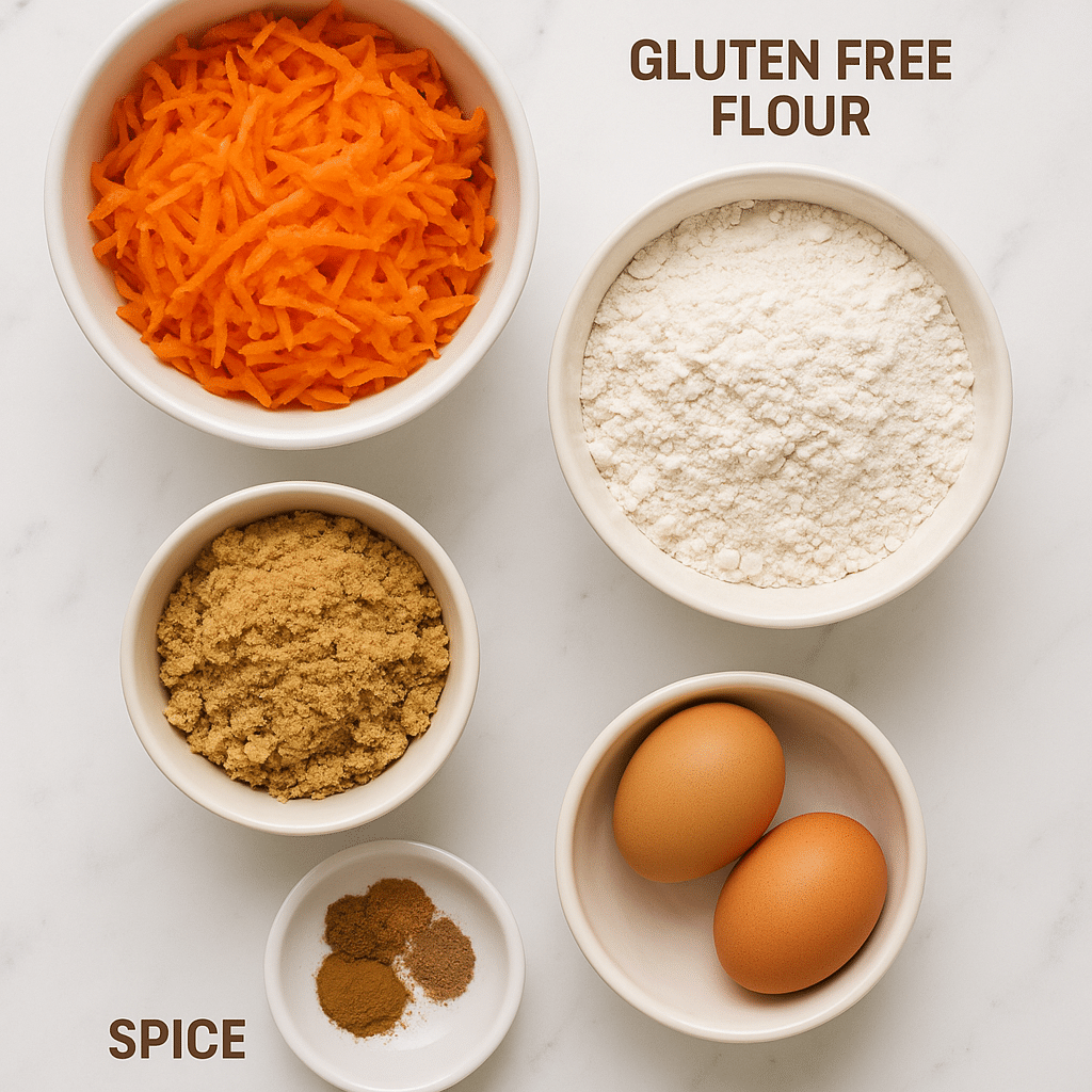 gluten free carrot cake cupcake ingredients