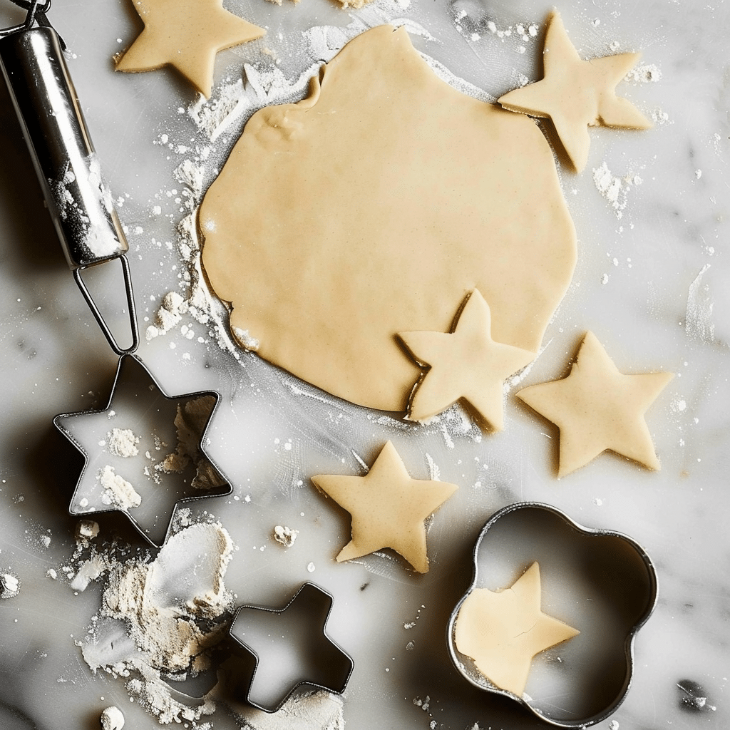 rolled dough for royal icing cookies