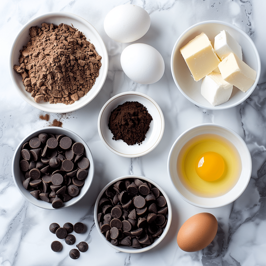 Ingredients for Kourtney’s Flourless Chocolate Cake