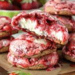 strawberry cheesecake cookies ready to serve