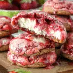 strawberry cheesecake cookies ready to serve