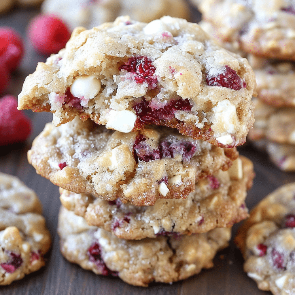 White chocolate raspberry cookies recipe