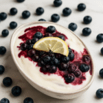 Joelle Christiane Blueberry Cake served