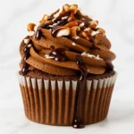 Recipe card for German chocolate cupcakes